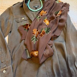 choker necklace made with genuine turquoise beads-